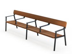 Fulco System  IPI bench with backrest and armrests LIP140.18