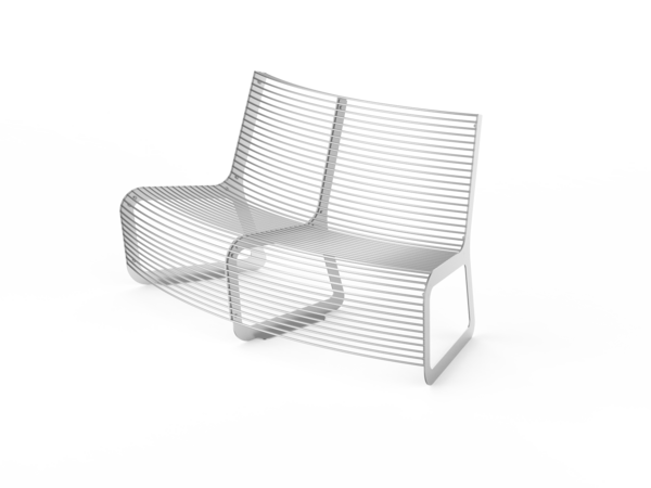 Fulco System RALL arched bench with backrest LRA072.01