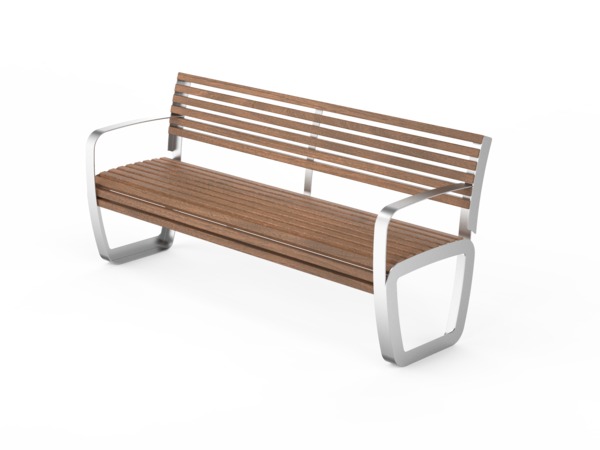 Fulco System TRAPO bench with backrest and armrests LTR017.05