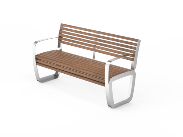 Fulco System TRAPO bench with backrest and armrests LTR017.04