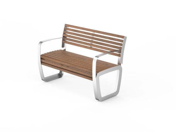 Fulco System TRAPO bench with backrest and armrests LTR017.03