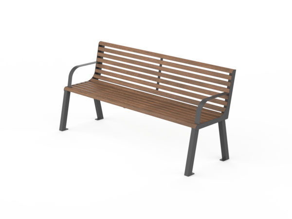 Fulco System VITA bench with backrest and armrests LVI193.01.a