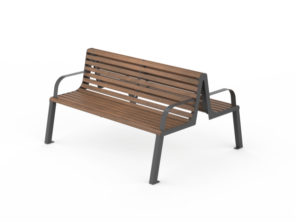 Fulco System VITA two-sided bench with backrest and armrests LVI293.00.a