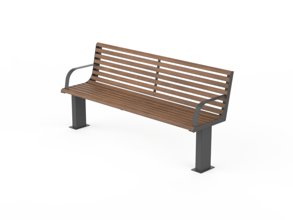 Fulco System VITA bench with backrest and armrests LVI294.01.a