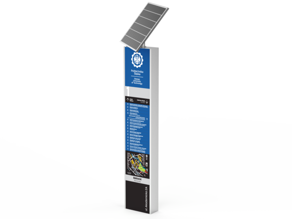 Fulco System Information totem with a photovoltaic panel R026.00