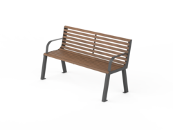 Fulco System  VITA bench with backrest and armrests LVI193.00.a