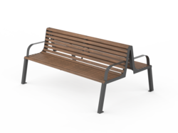 Fulco System  VITA two-sided bench with backrest and armrests LVI293.01.a