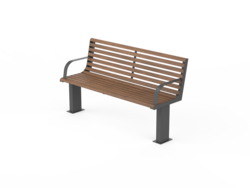 Fulco System  VITA bench with backrest and armrests LVI294.00.a