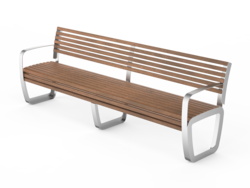 Fulco System  TRAPO bench with backrest and armrests LTR017.06