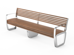 Fulco System  TRAPO smart bench with backrest and armrests LTR017.06.s