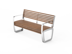 Fulco System  TRAPO bench with backrest and armrests LTR017.04