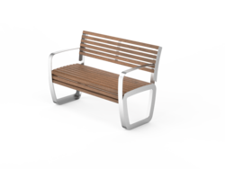 Fulco System  TRAPO bench with backrest and armrests LTR017.03