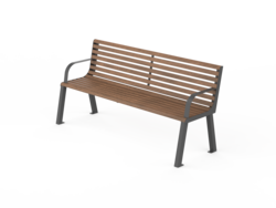 Fulco System  VITA bench with backrest and armrests LVI193.01.a