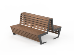 Fulco System  EDGE double-sided bench with backrest LED133.00
