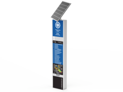 Fulco System  Information totem with a photovoltaic panel R026.00