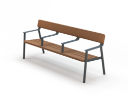 Fulco System  IPI bench with backrest and armrests LIP140.14