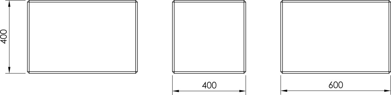 Fulco System Concrete bench LCB060.00 Dimensions