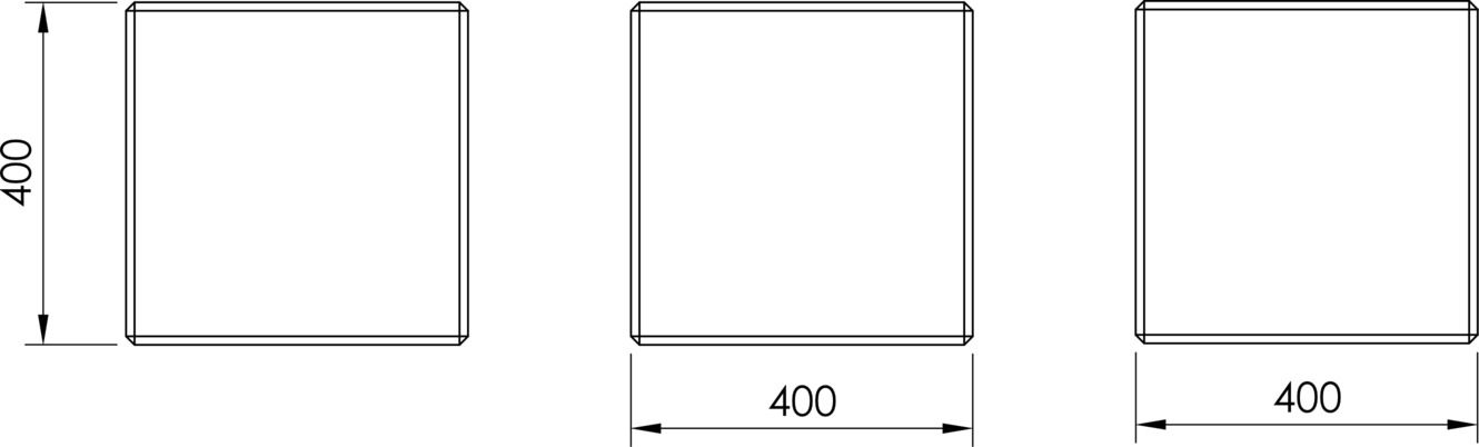 Fulco System Concrete bench LCB040.00 Dimensions