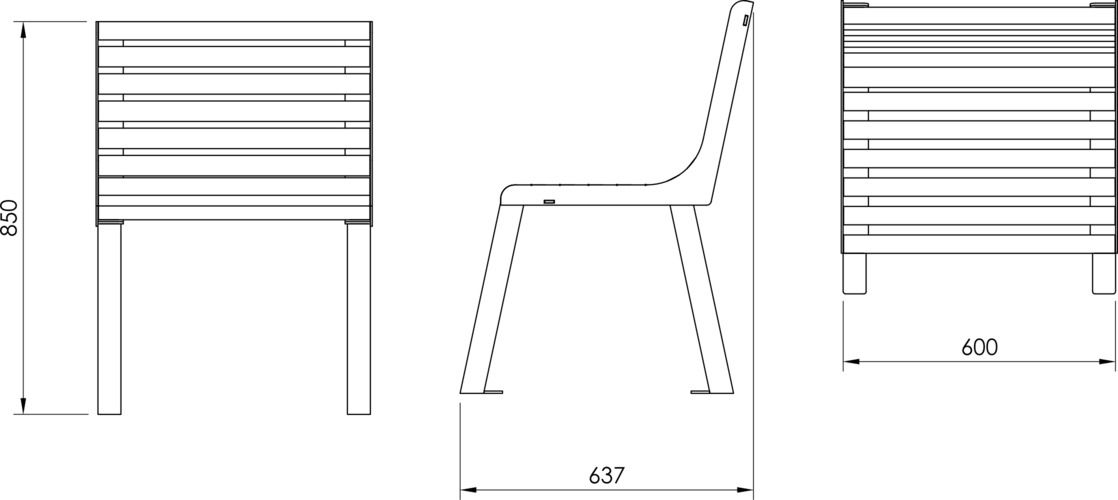 Fulco System VITA chair LVI193.05 Dimensions