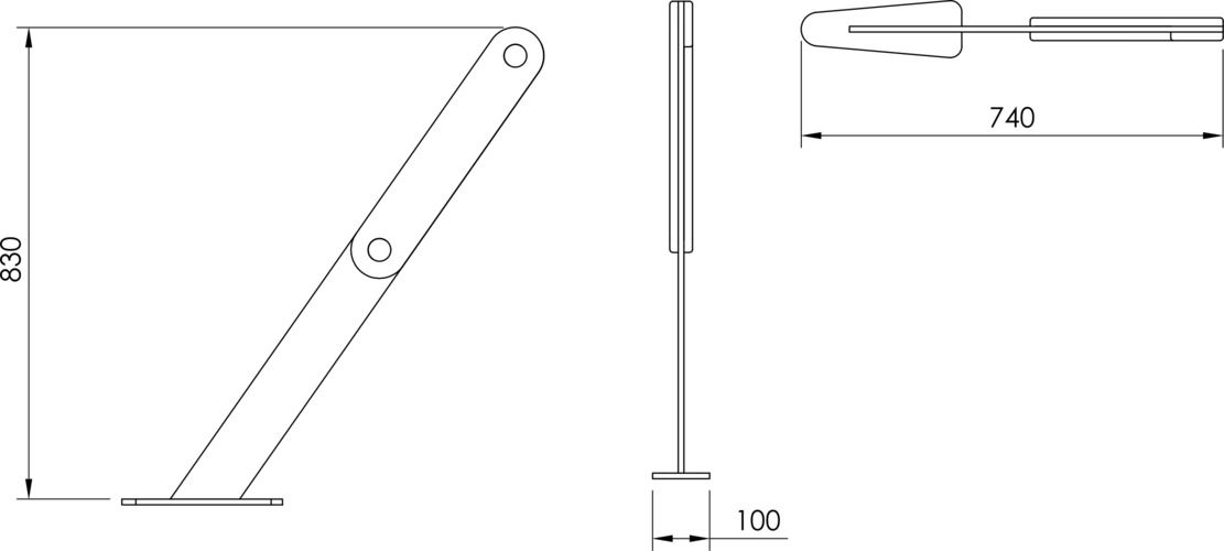 Fulco System SLASH bicycle rack SSL101.02 Dimensions